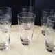 6 Verres à eau , orangeade ou bière en verre Décor gravé