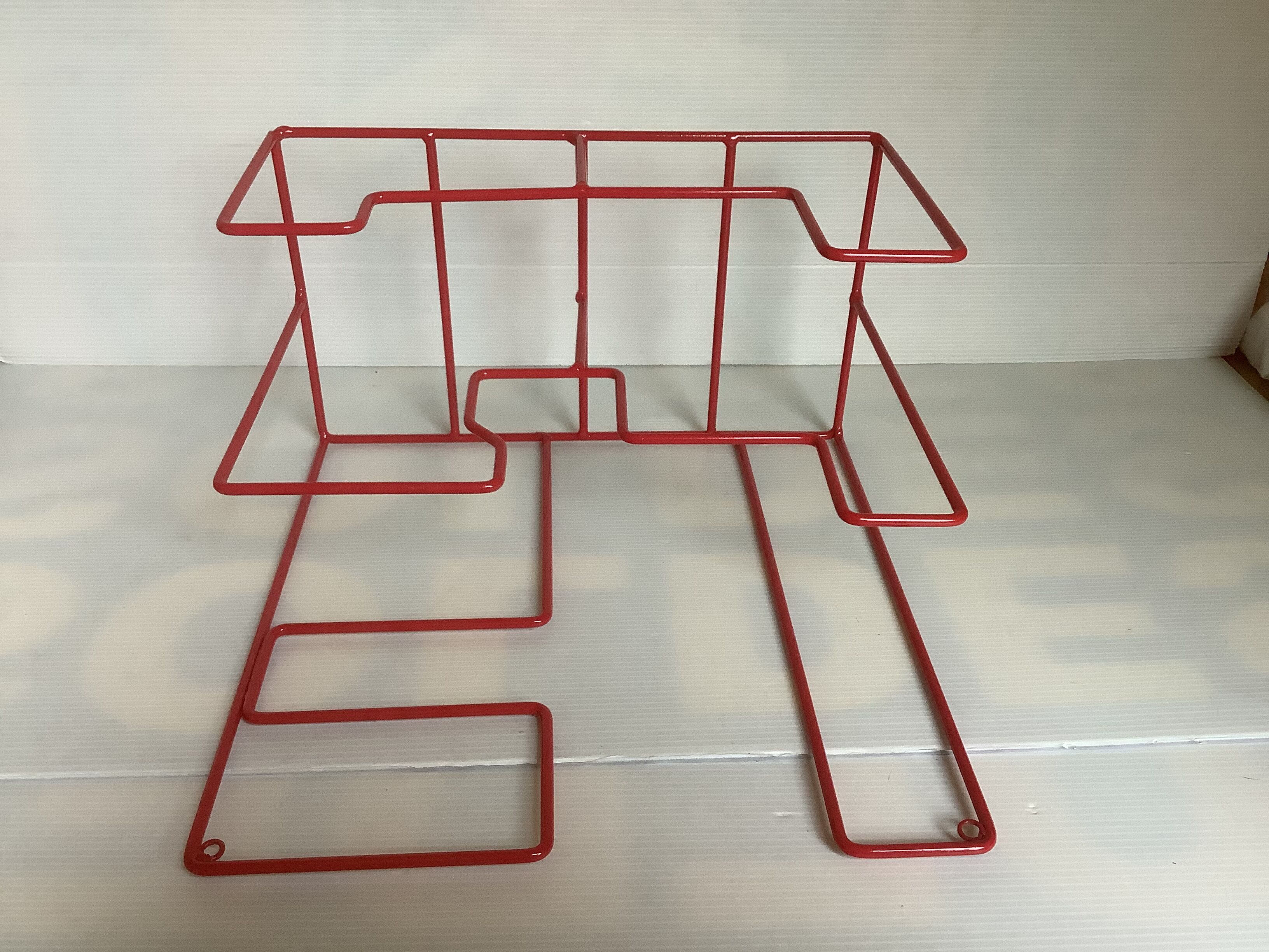 Paire de porte vinyles métal rouge