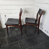 Pair of vintage rosewood chairs