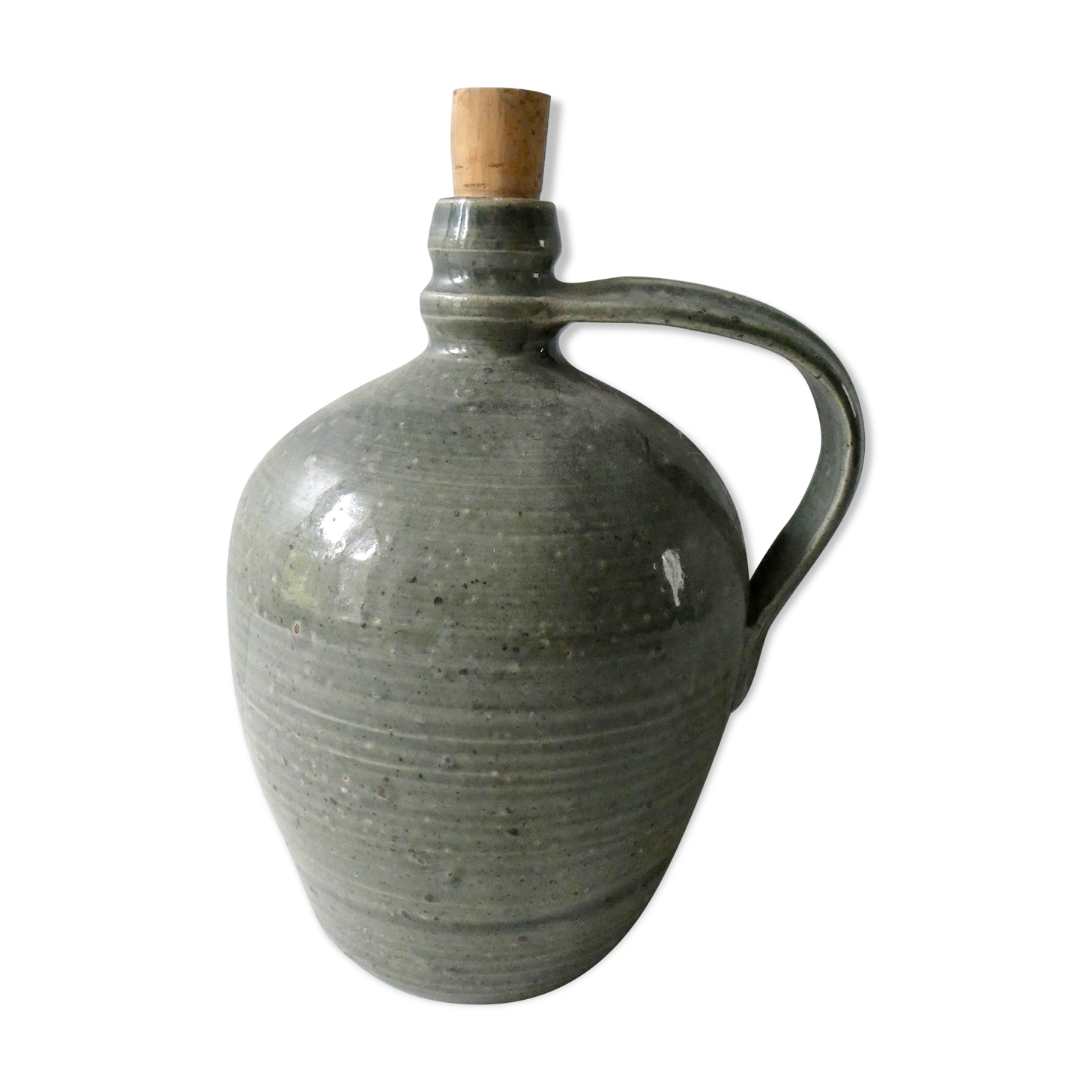 Bouteille en grès vernissé