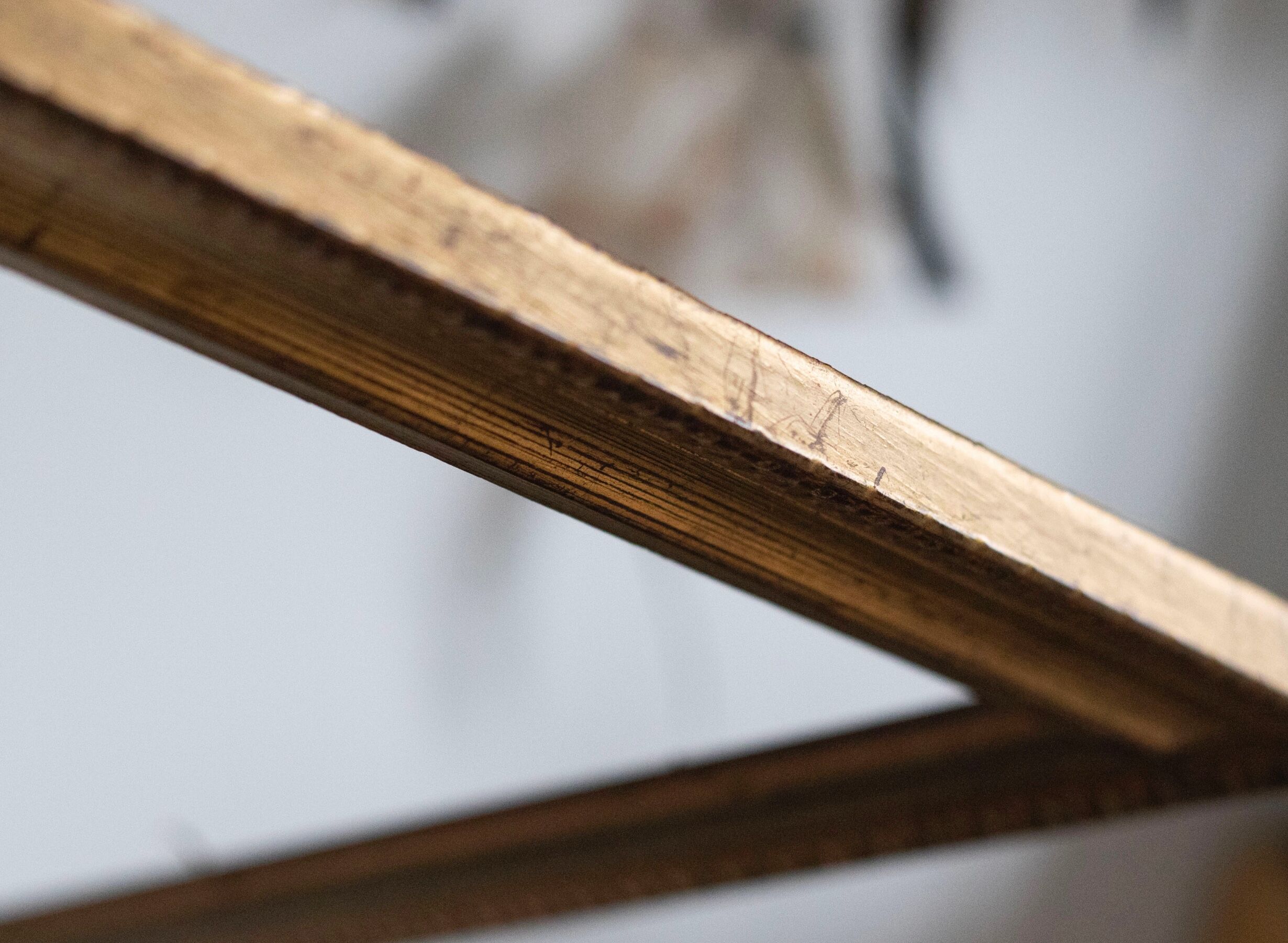 Old gilded wooden frame