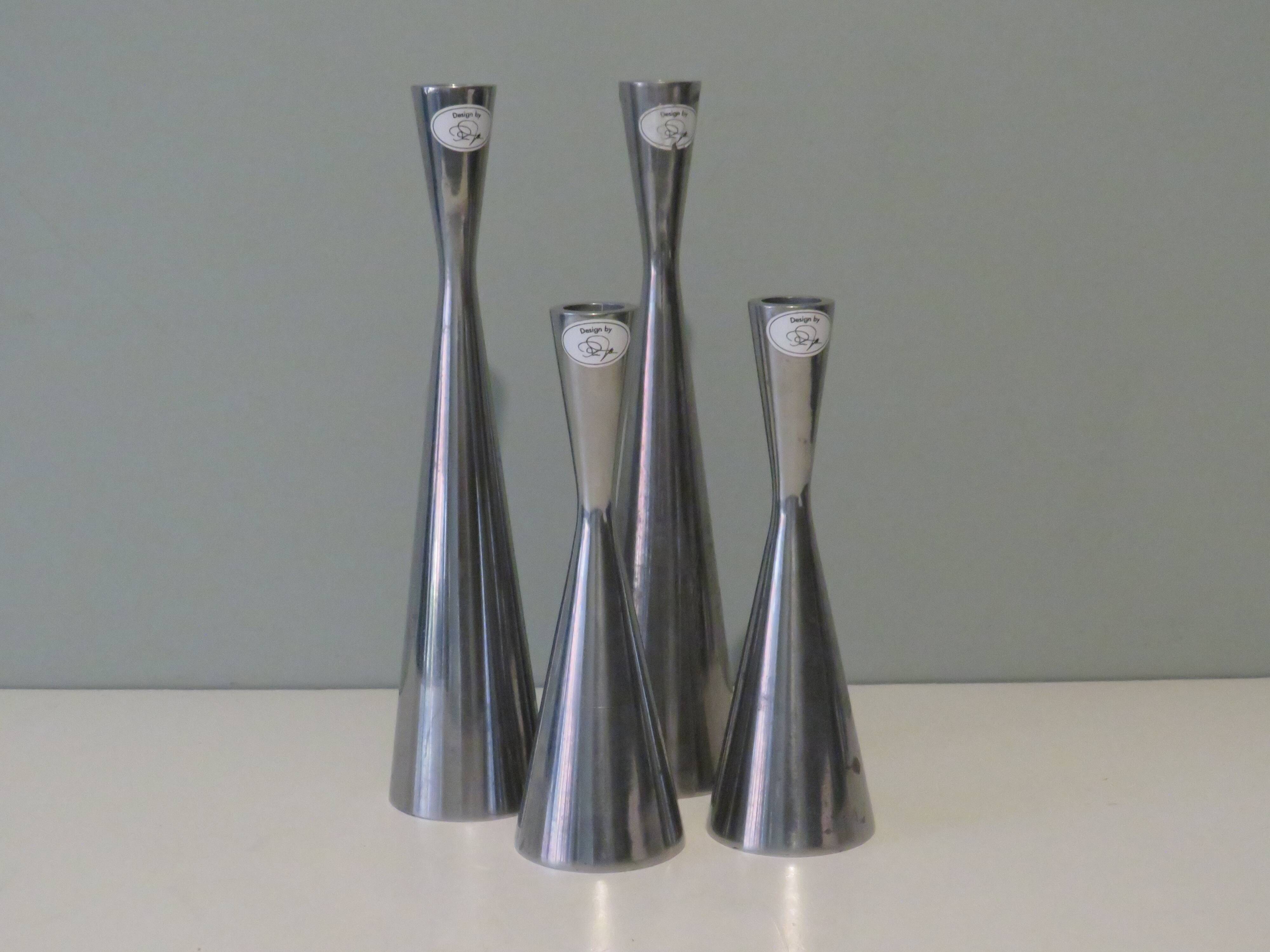 Set of 4 candle holders, designed by Erika Pekkari 1990