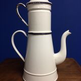 Enamelled kitchen coffee maker, ladle holder, spice jars set