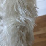 Fauteuil moumoute beige