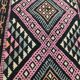 Colorful black margoum rug hand-woven in natural wool