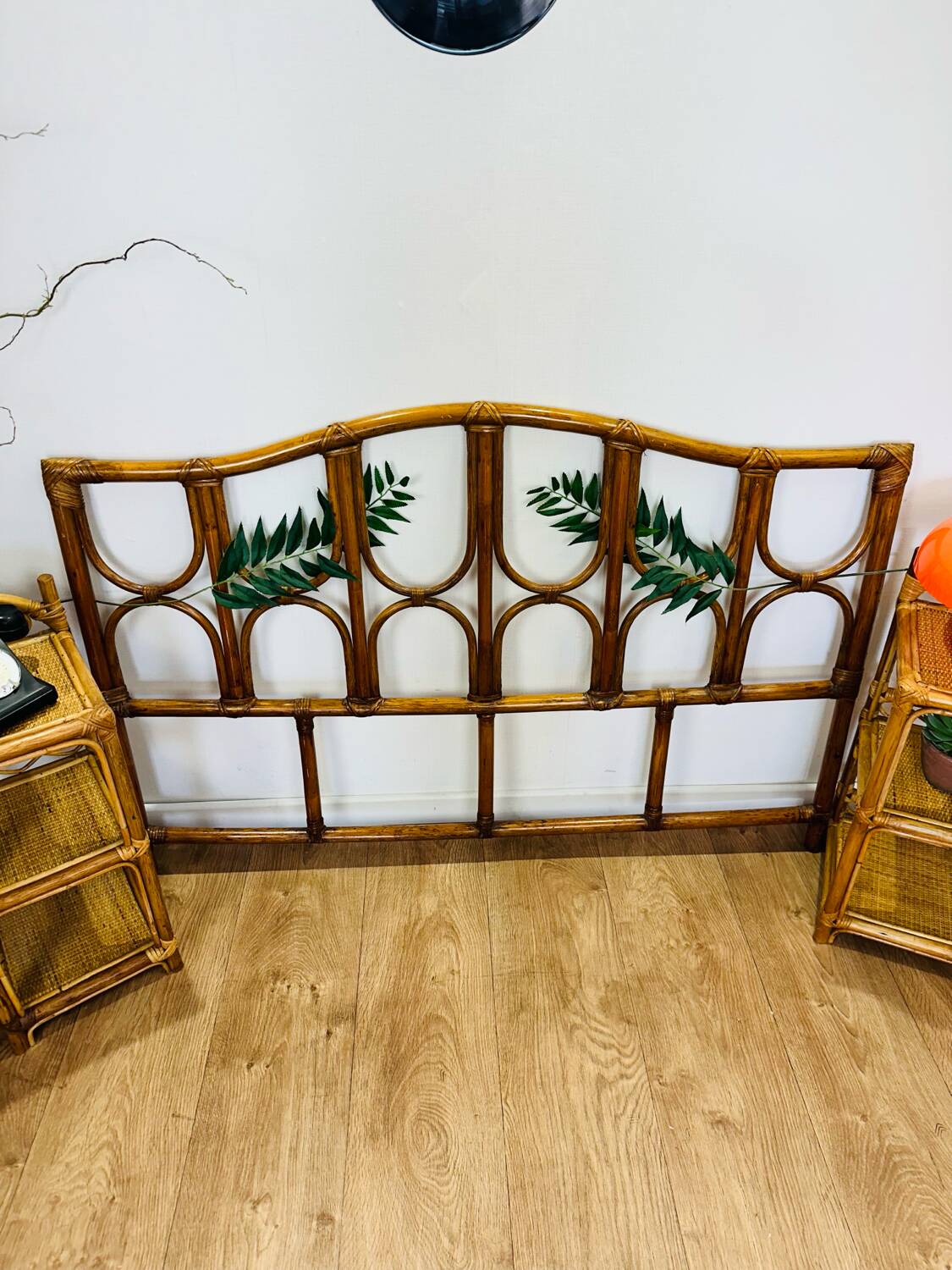 Rattan headboard
