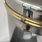 Vintage Gucci champagne bucket in silver-plated metal in Hollywood Regency style.