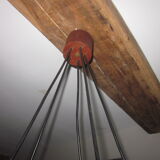 Scandinavian teak chandelier and perplexed