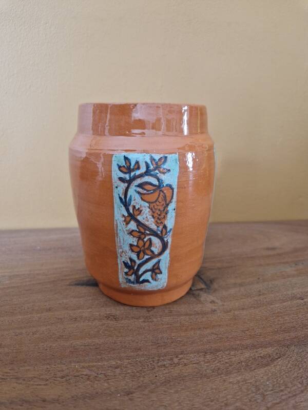 Jean Besnard (1889-1958) - Ceramic vase - Orange colour