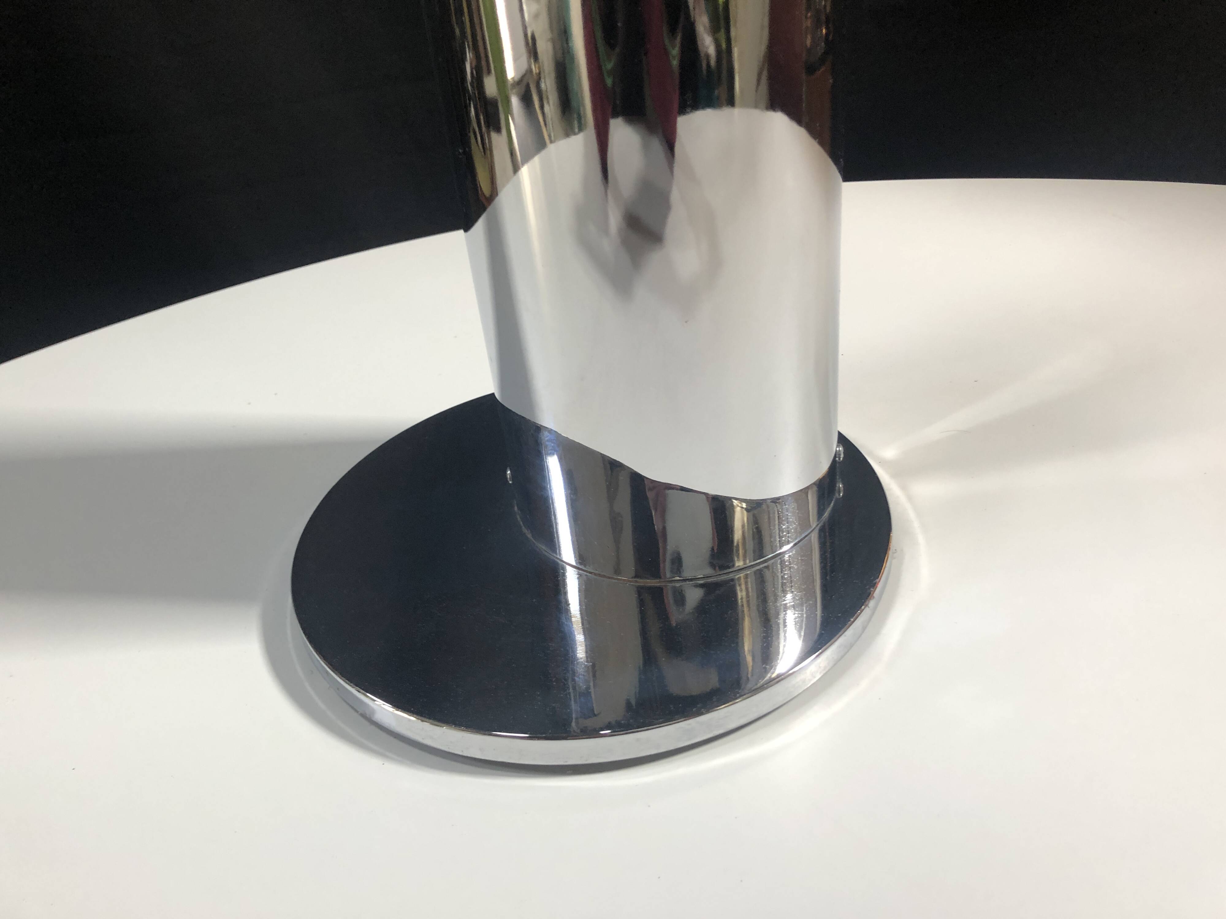 Vintage Floor Lamp • Flame • Stainless Steel • Space Age • 1970