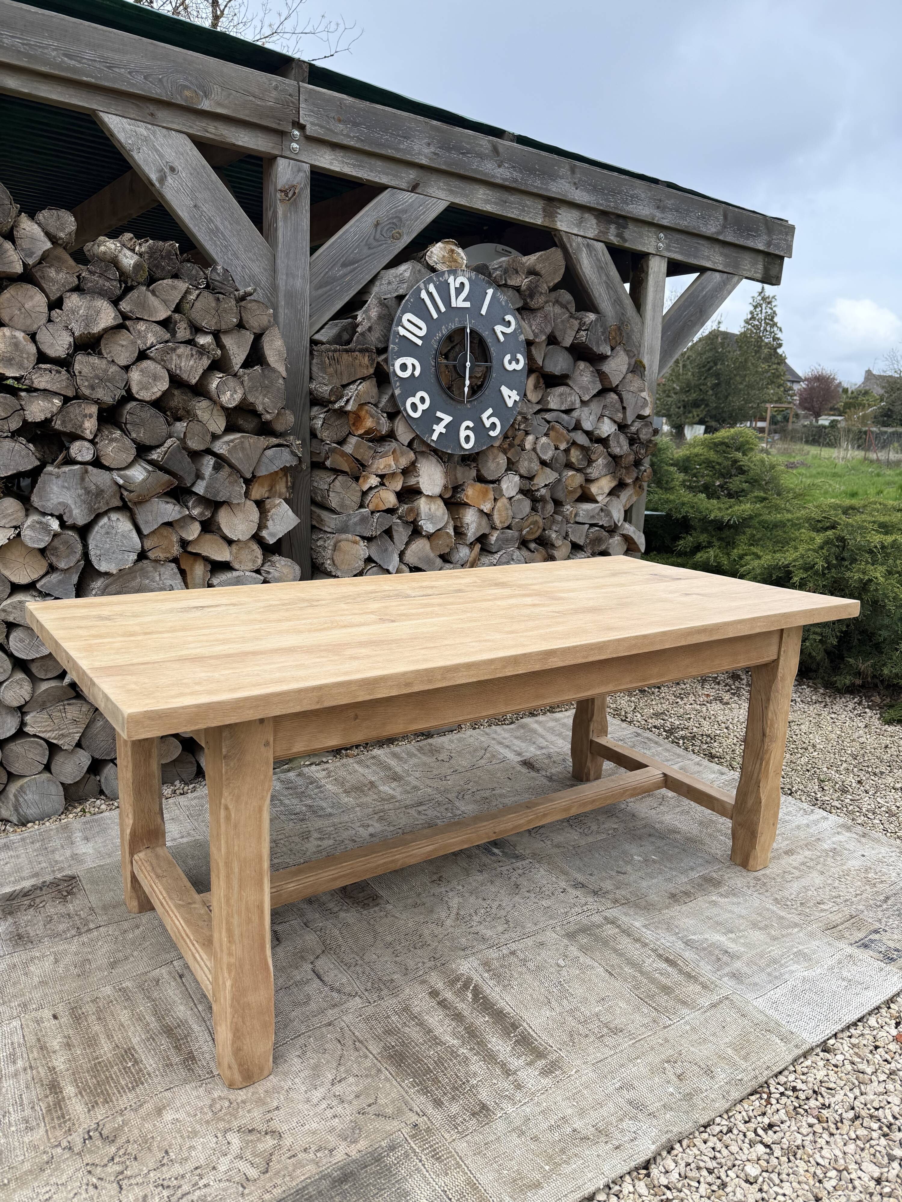 Table de ferme chêne massif rénovée
