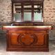 Oak counter bar and its back bistro glass bar 1900s/1930s