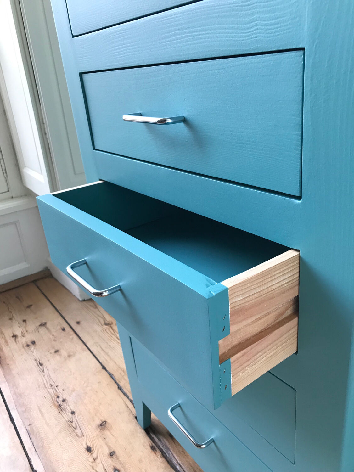 Chiffonnier commode revisité en Menthe Douce de chez Ressources