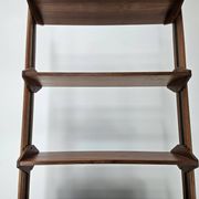 1960s teak floor/sky bookcase with shelves and compartment