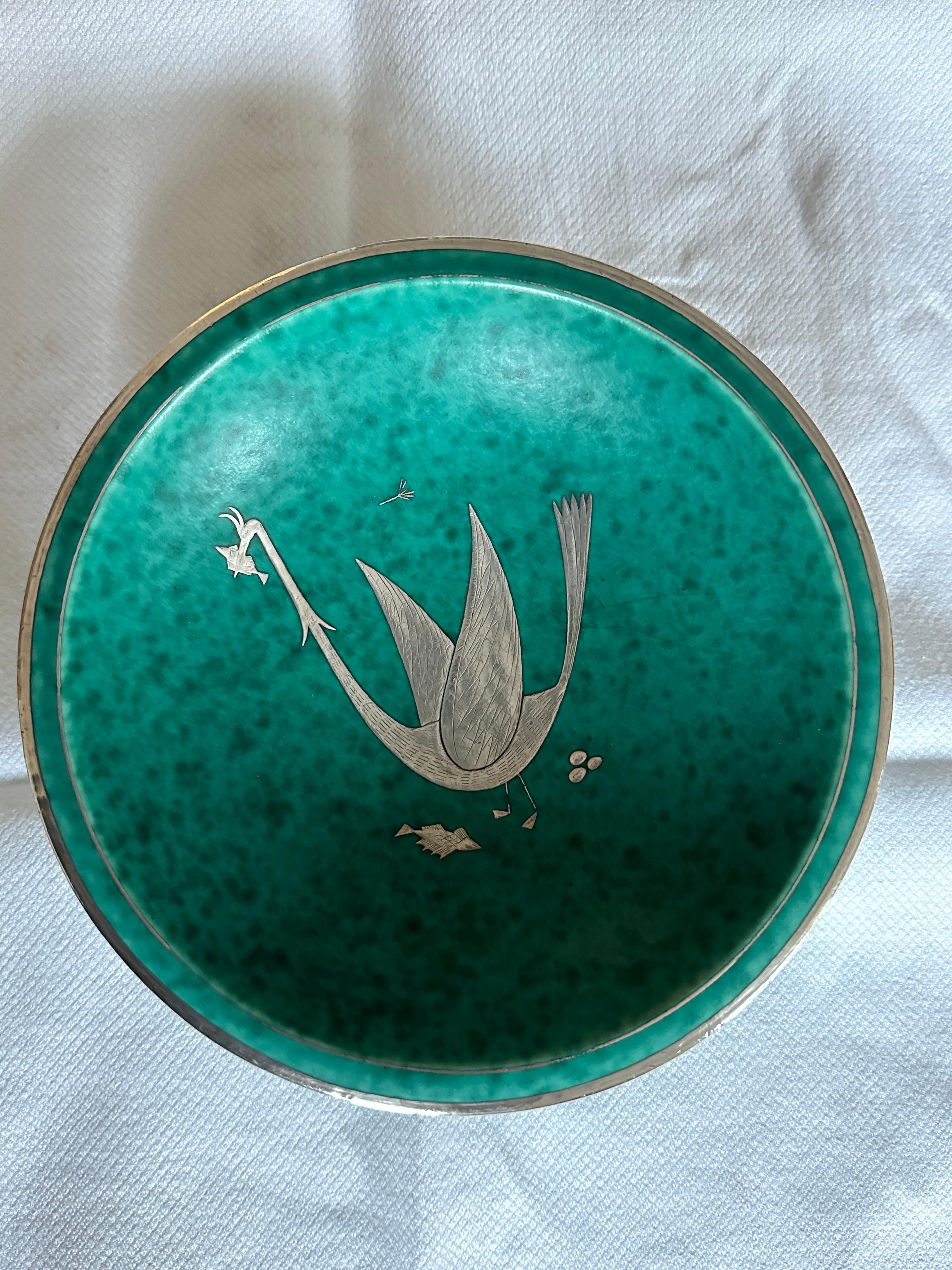 Ceramic bowl by Wilhelm Kage Argenta series for Gustavsberg, Sweden, 1930 Signed