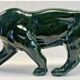 Ancienne statue statue lionne tigre Art Déco 1930 craquelé Saint Clément