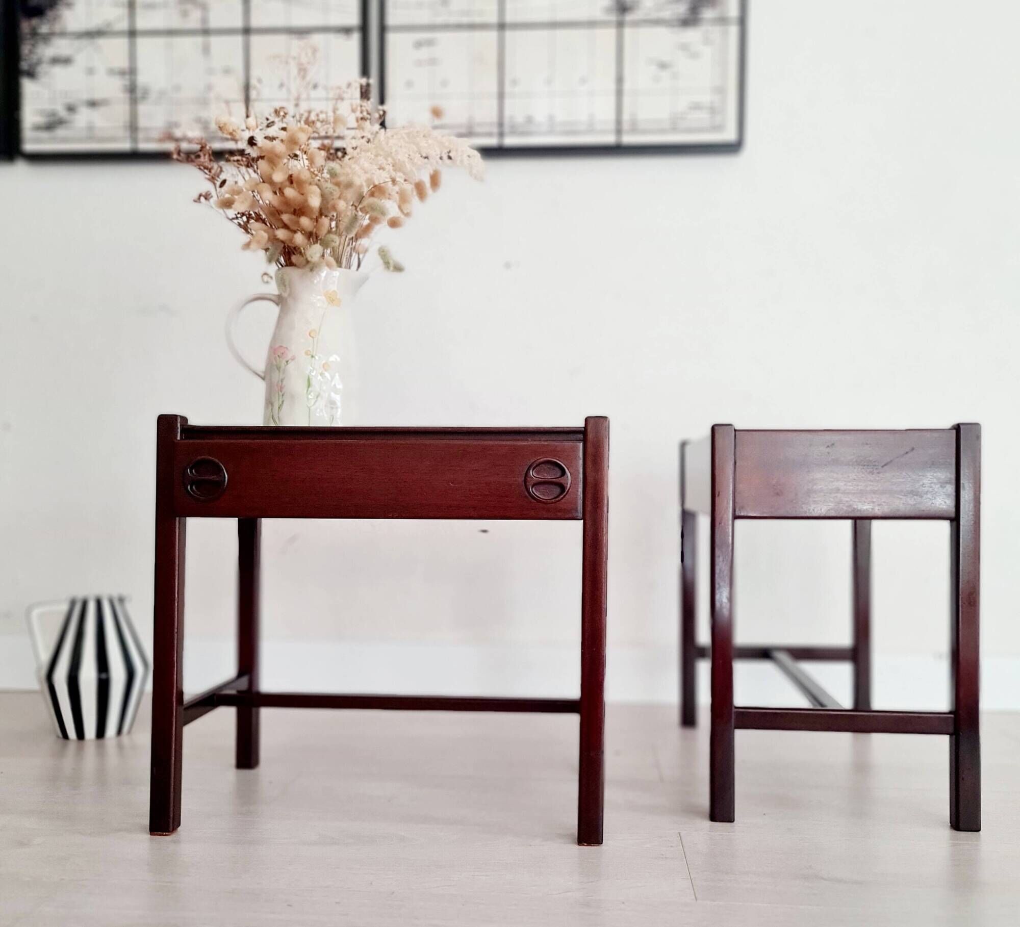 Bedside tables by Jacques Hauville edition Roche Bobois 1960