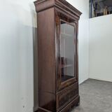 Louis Philippe period glass cabinet in flamed mahogany