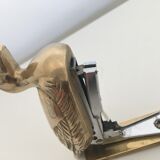 Vintage gold brass paper cutter