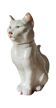 Carafe à chat absinthe en majolique george dreyfus antique vers 1900 avec tête et poignée de queue amovibles