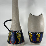 Vase (x2) West Germany Fat Lava Dümler&Breiden 1960