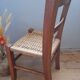 Wooden children's chair, rope seat, circa 1950
