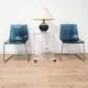 Lot de 4 chaises Tobias en plexi bleu