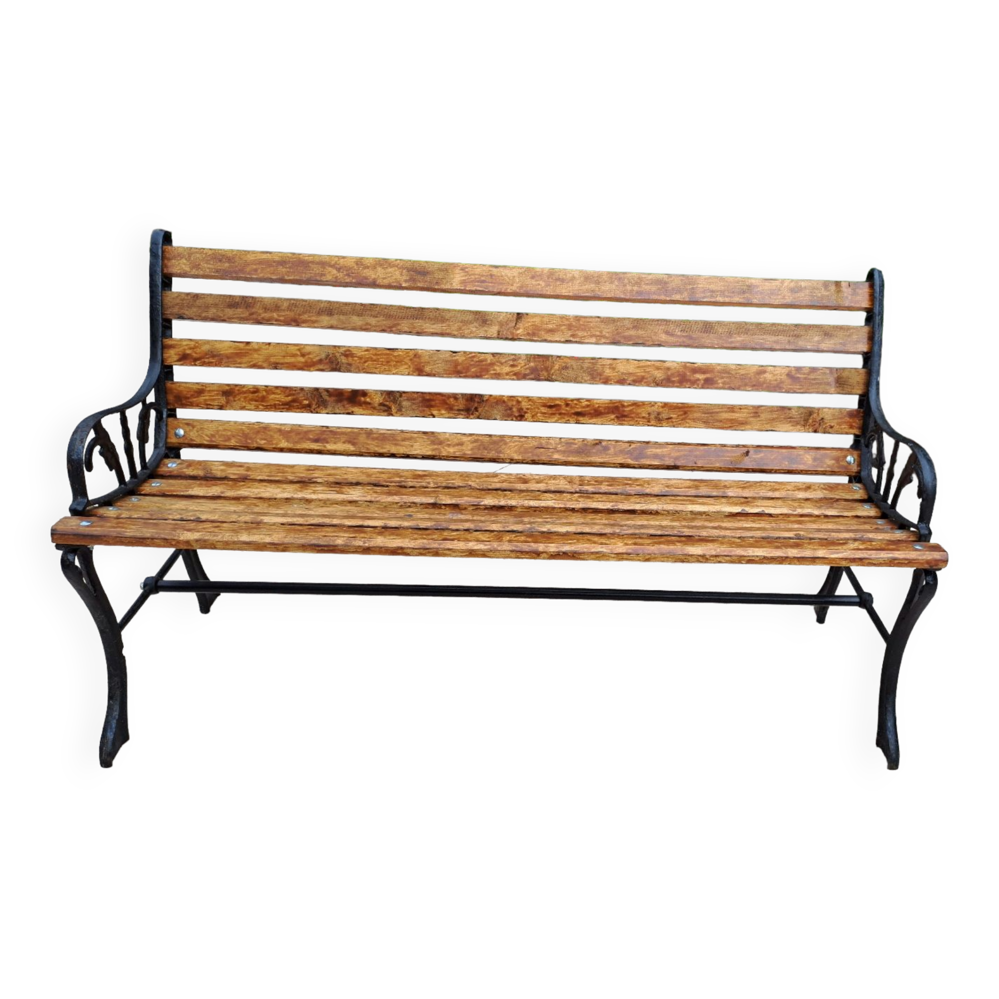 Garden bench cast iron and wood