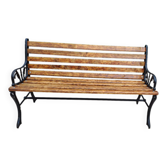 Banc de jardin fonte et bois
