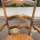 Provencal office chair in solid wood and straw
