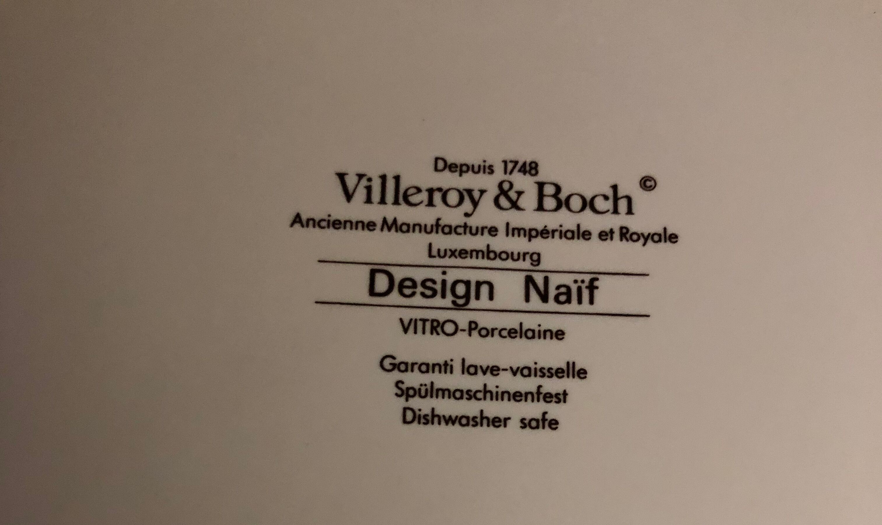 4 plates Villeroy & Boch naïve decorations