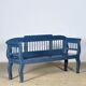 Antique blue pine bench, 1900s