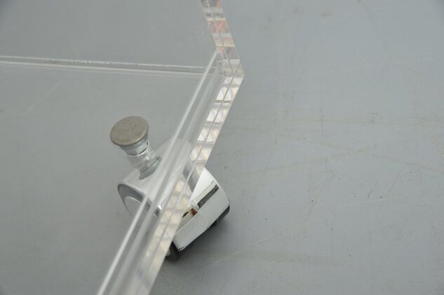 Acrylic rolling table with four drawers, Spage Age 1970s