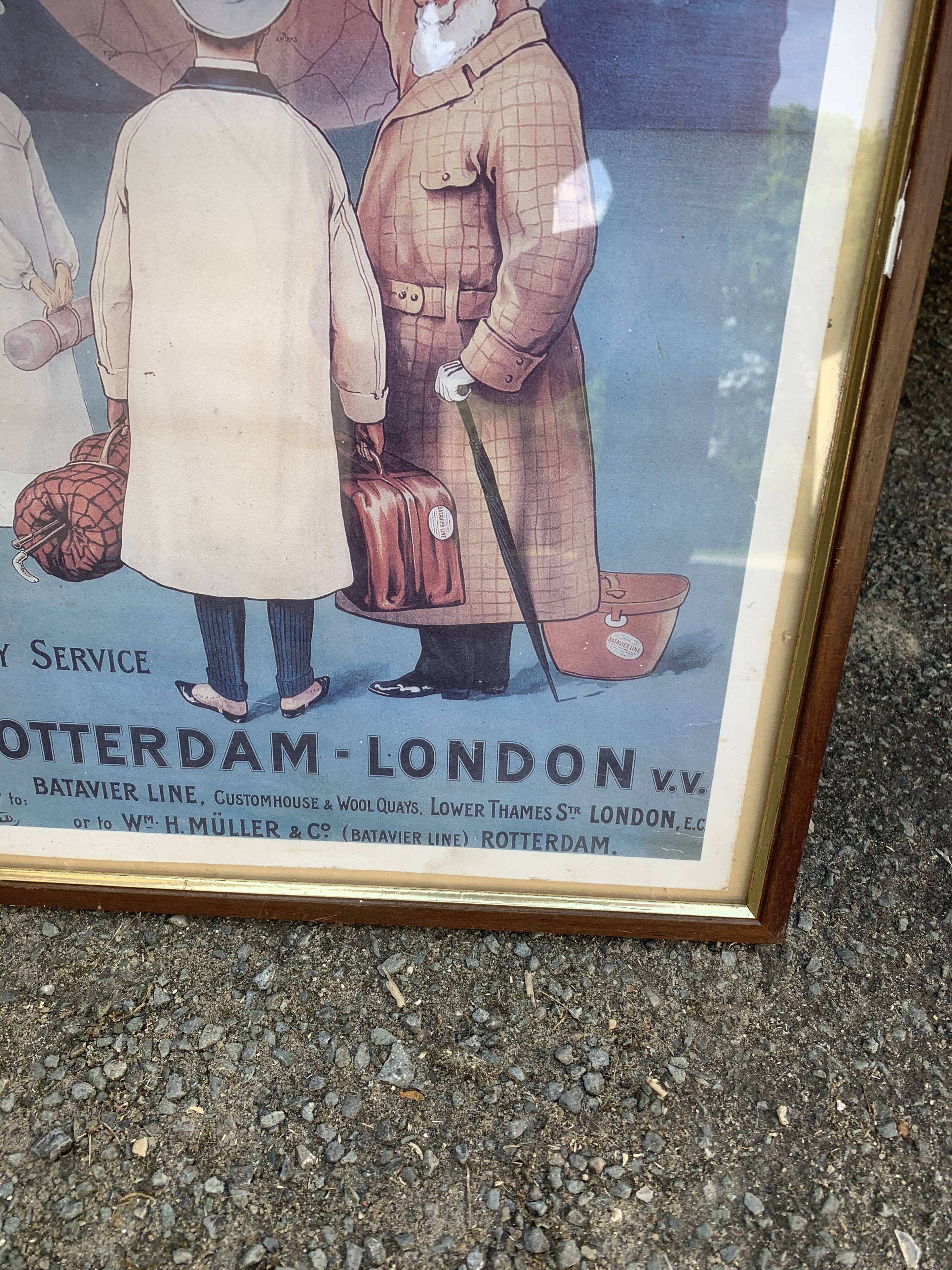 Batavier Line line poster London Rotterdam