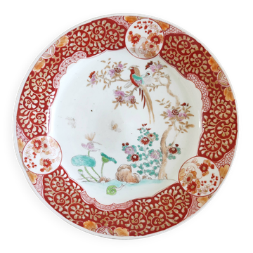 Assiette japonaise vers 1900 oiseaux et insectes