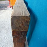 Brutalist console solid oak