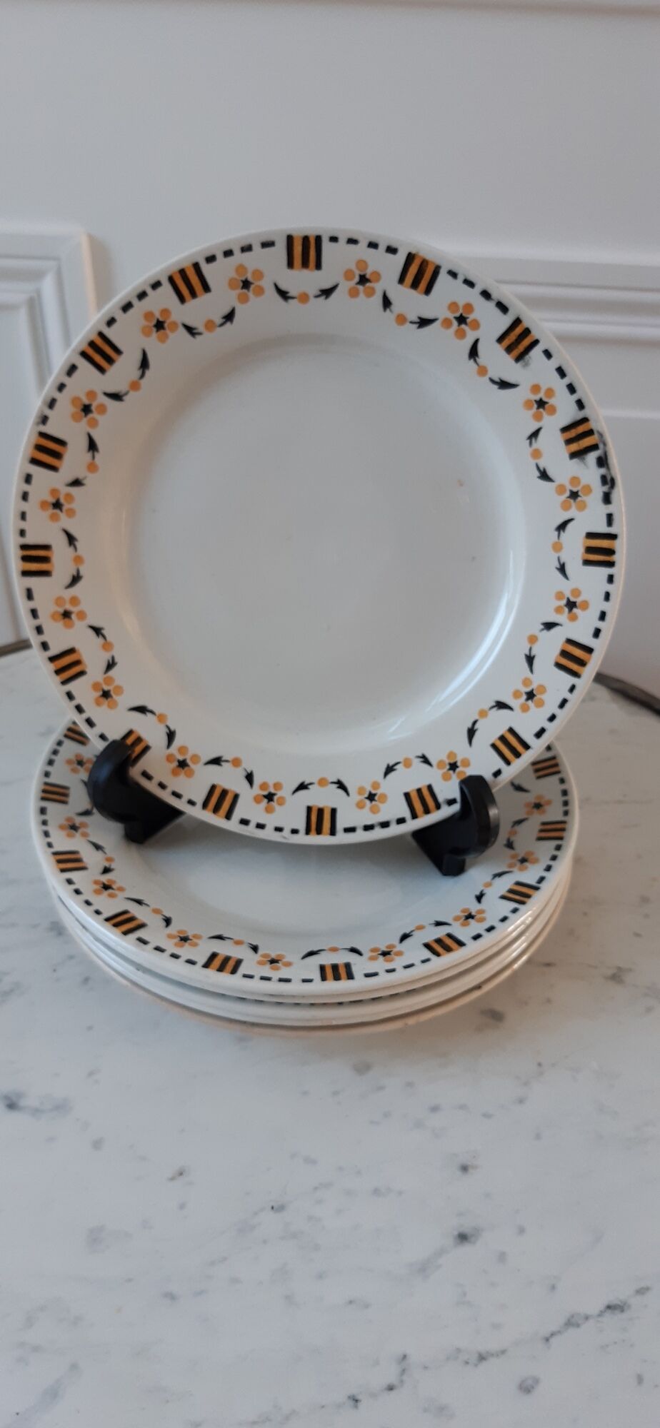 Set of 6 dessert plates Gien early twentieth century