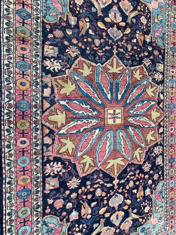 Ancient Persian carpet yazd 126x196 cm