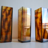 3 vases vintage 80's plexiglas écaille de tortue