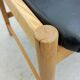 Fauteuil danois en chêne et cuir noir