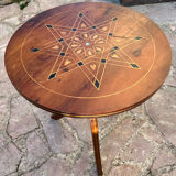 Old inlaid pedestal table