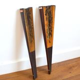 Paire d’éventails chinois dorés, 1960