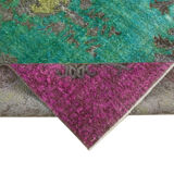 Hand-knotted oriental 1980s 171 cm x 307 cm green carpet