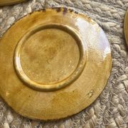 5 assiettes en céramique années 60, style Biot