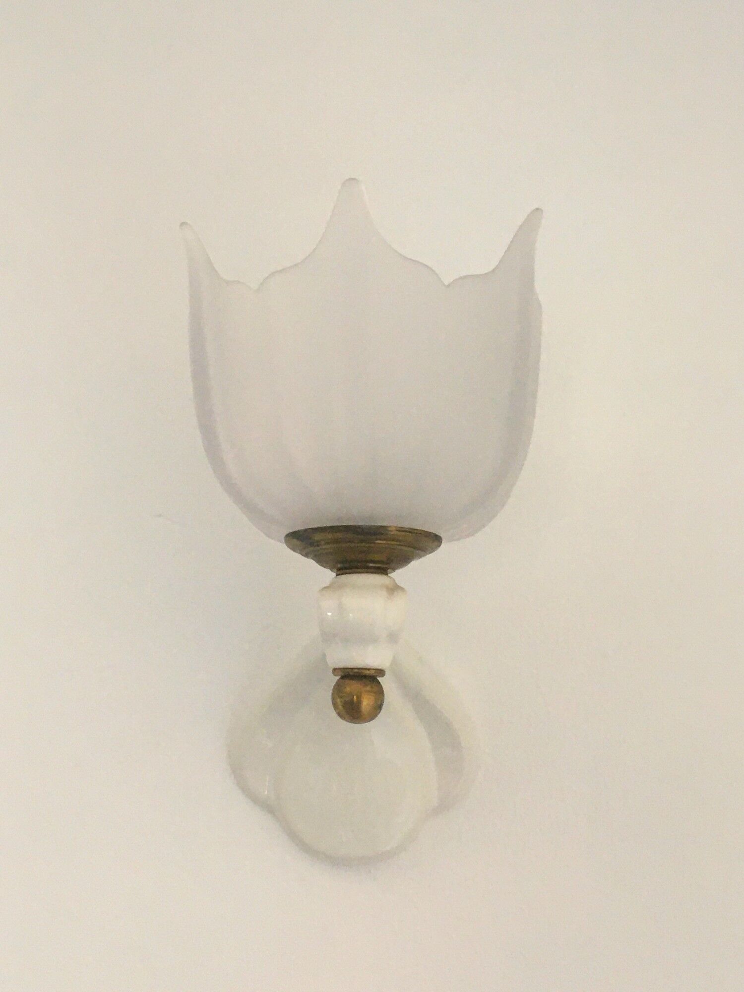 Applique vintage en céramique et verre années 70