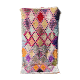 Colorful berber carpet boucherouite 113x217cm