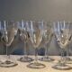 12 glasses - 6 water - 6 wine - Small carved decoration - Period 1900