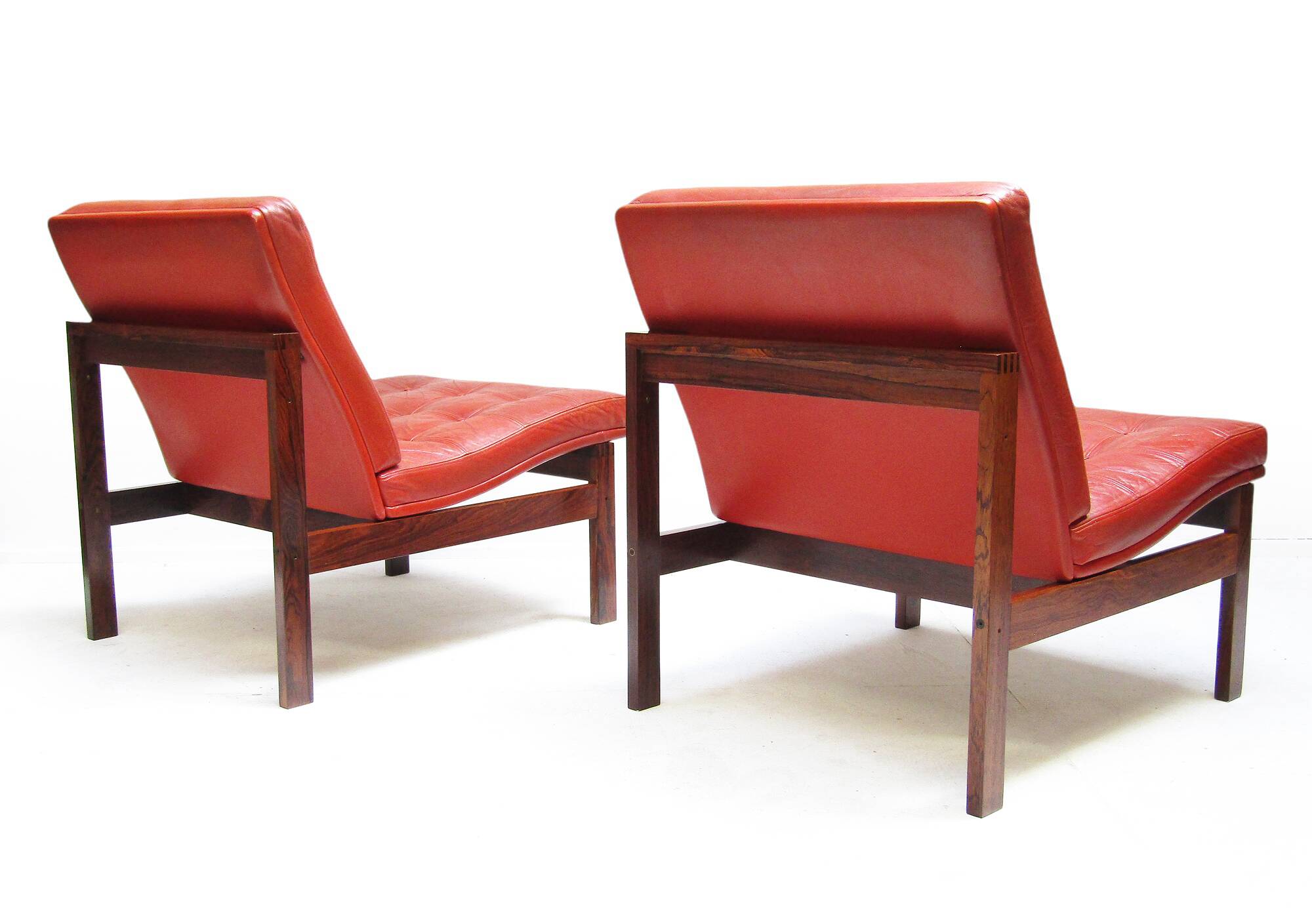 Two Danish Rosewood Lounge Chairs by Ole Knudsen For France & Son