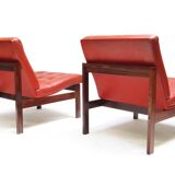 Two Danish Rosewood Lounge Chairs by Ole Knudsen For France & Son