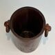 Brutalist Umbrella Stand in Solid Wood, France, circa 1950